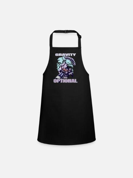 Gravity Is Optional – Paragliding Freedom - Children's Apron - black - Front