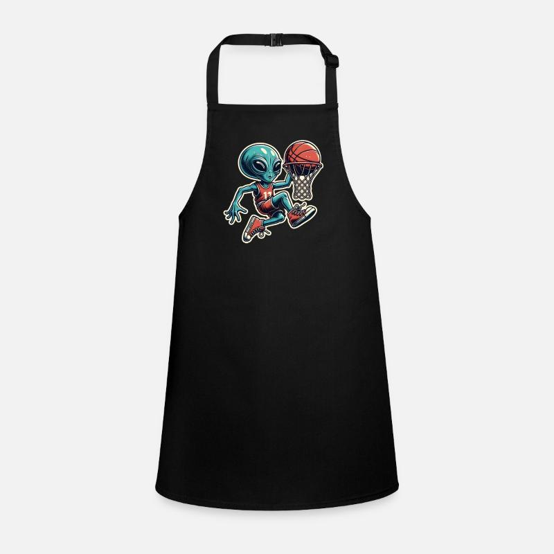 Basketball Dunking Alien Children's Apron
