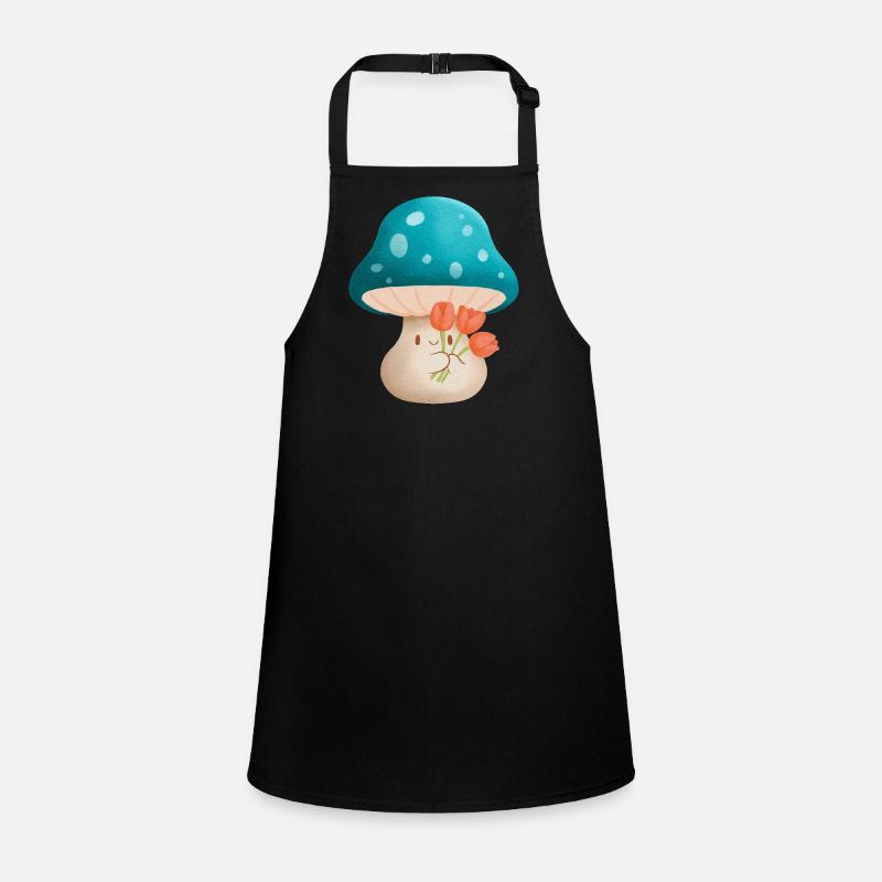 cute murshoom holding flowers Children's Apron