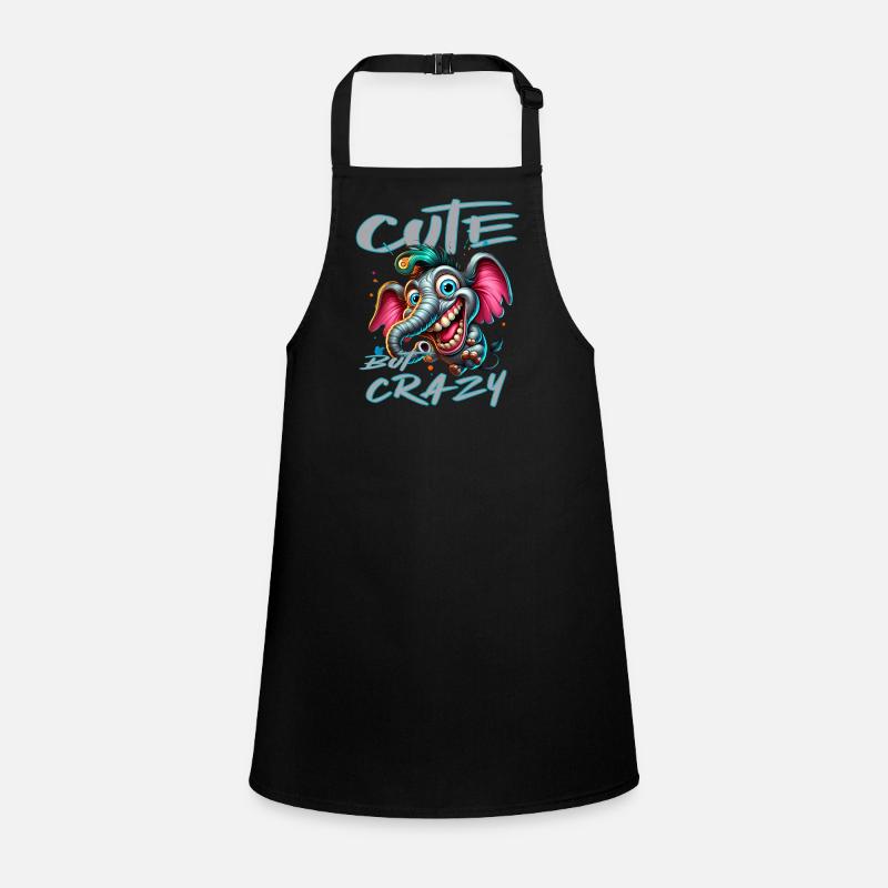 Cute but Crazy Elephant Comic Style Children's Apron