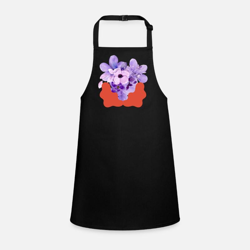 Purple Bloom with Coral Splash Children's Apron