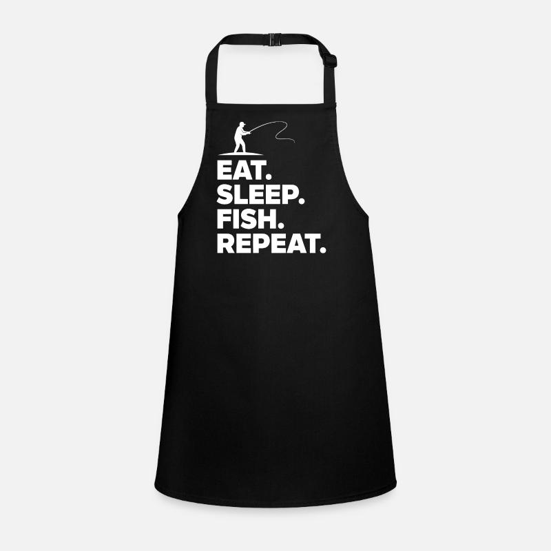 Eat Sleep Fish Repeat Angler Saying Hobby Children's Apron