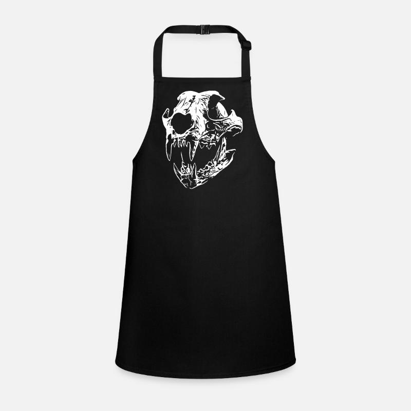Smilodon skull with sharp teeth Children's Apron