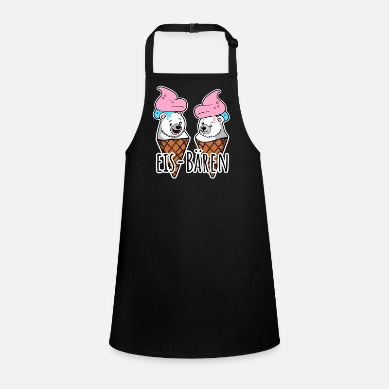 Zwei leckere Eis Bären an der Eisdiele Schürze für Kinder