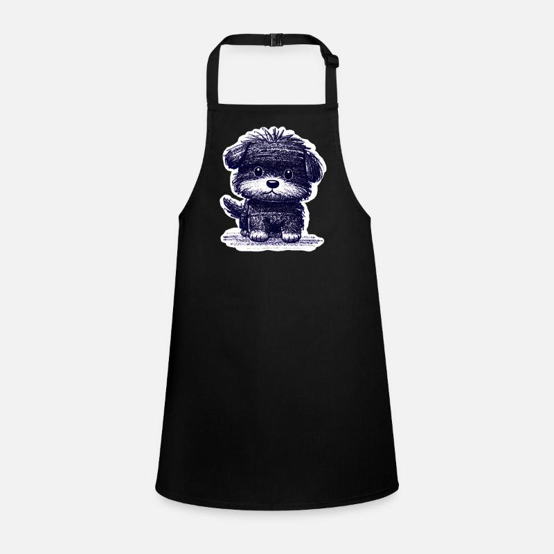 Fuzzy Puppy (Blue) Children's Apron