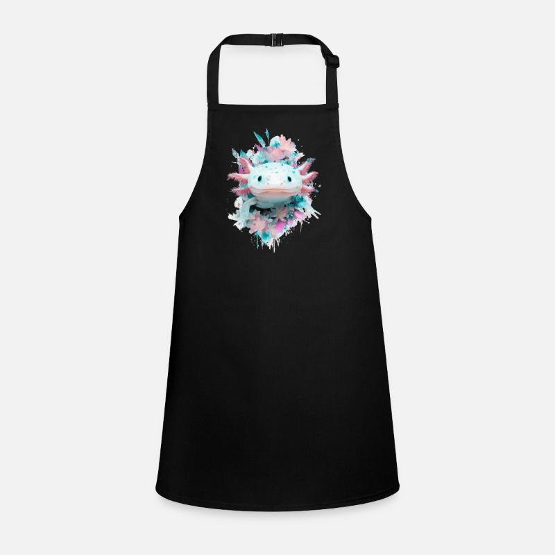 Pastel Axolotl Flower Magic Children's Apron