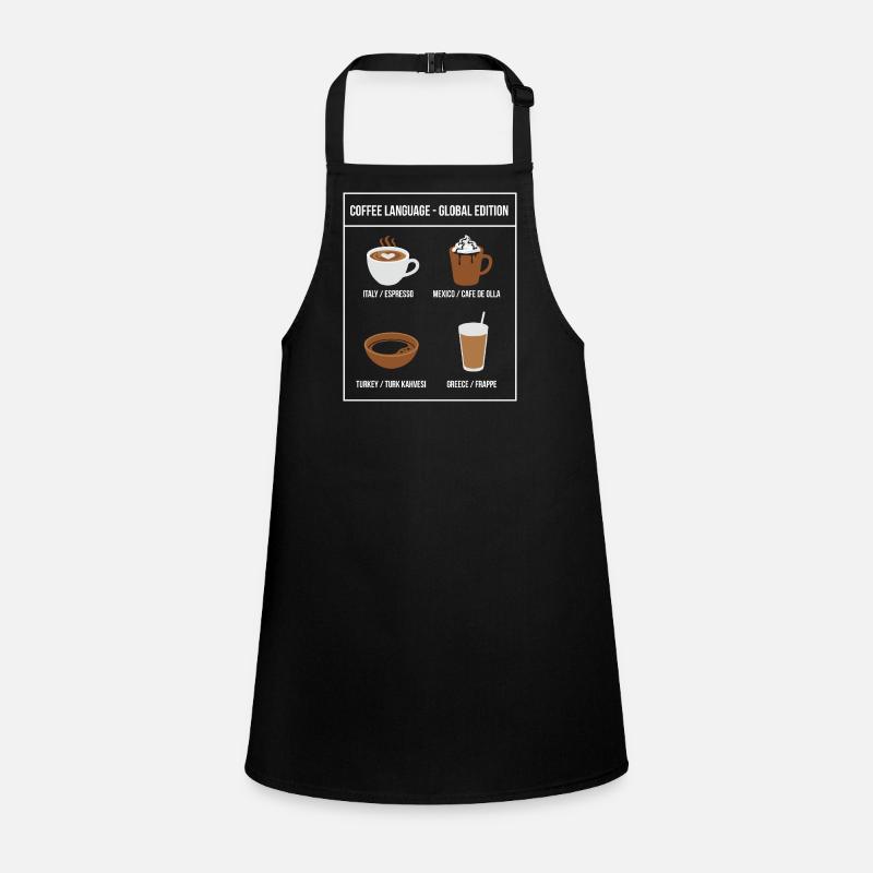 Édition mondiale de Coffee Language Tablier Enfant