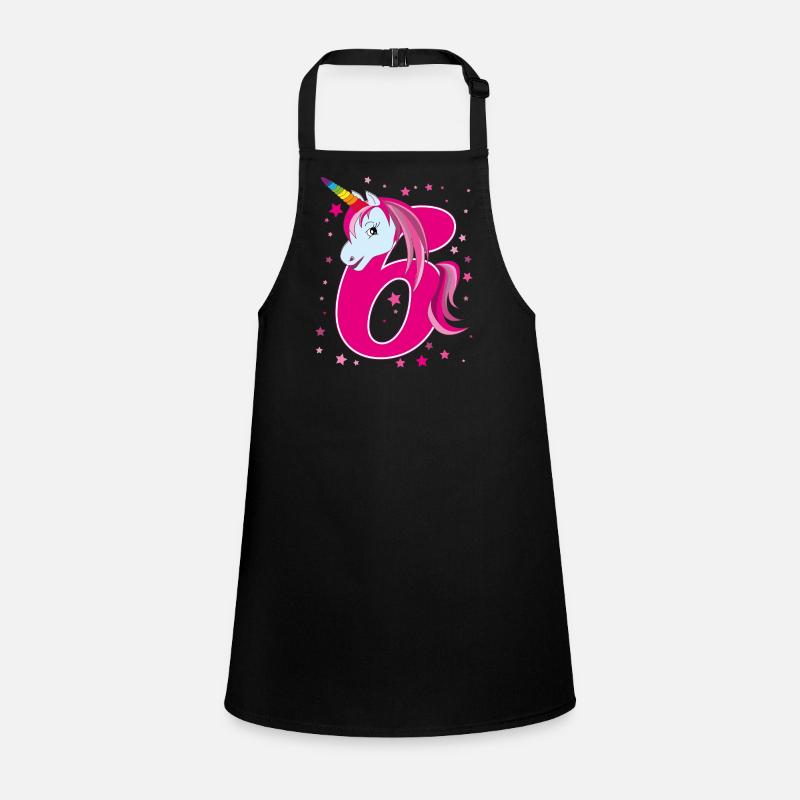 Unicorn, 6 years old, 6th birthday, child Children's Apron