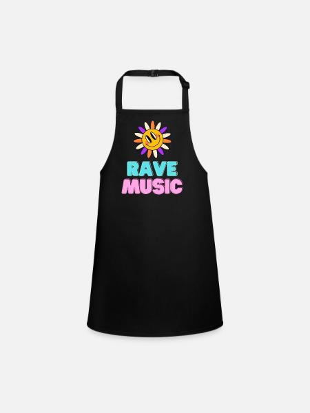 Sunshine Rave Music Néon Design - Tablier Enfant - noir - Devant