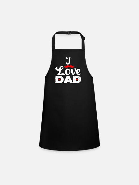 i love dad se - Children's Apron - black - Front