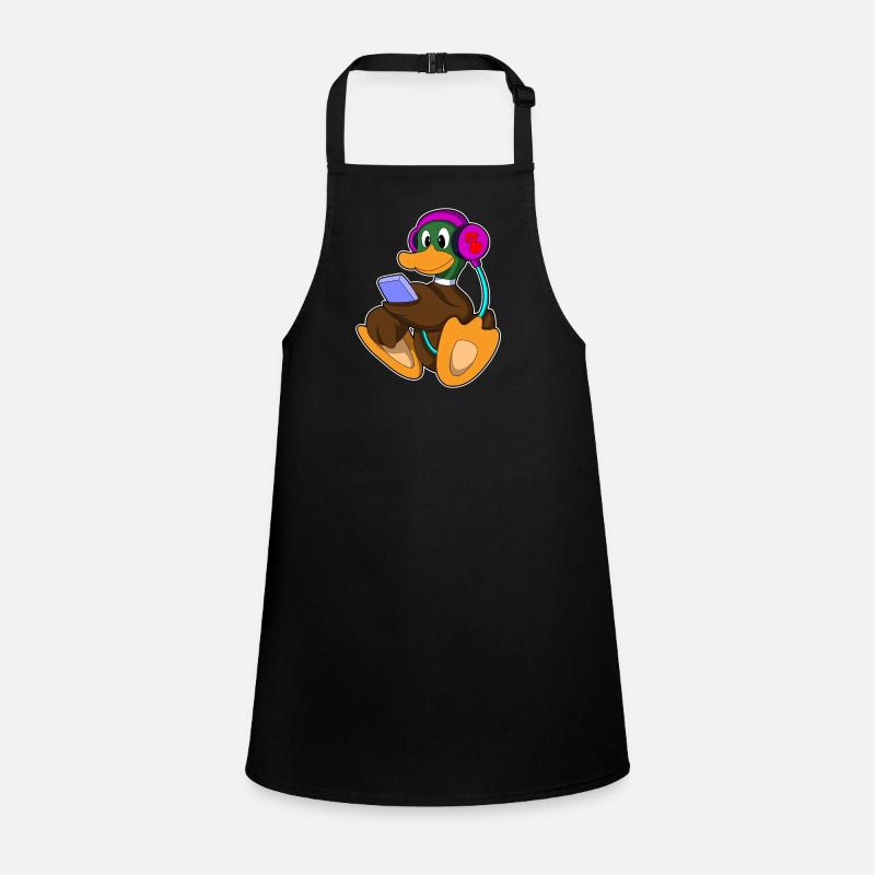 Canard avec téléphone et écouteurs Tablier Enfant