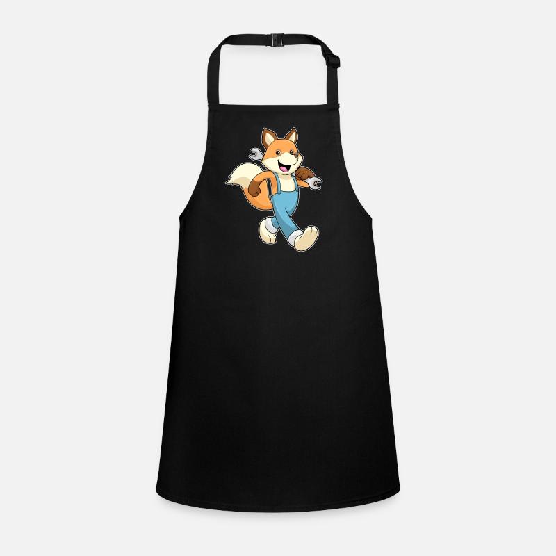 Fuchs as mechatronics engineer with wrench Children's Apron