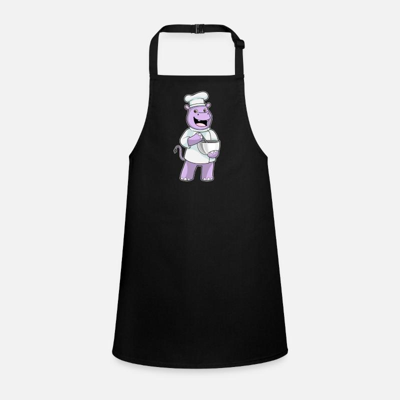 Hippopotame comme cuisinier avec bol Tablier Enfant