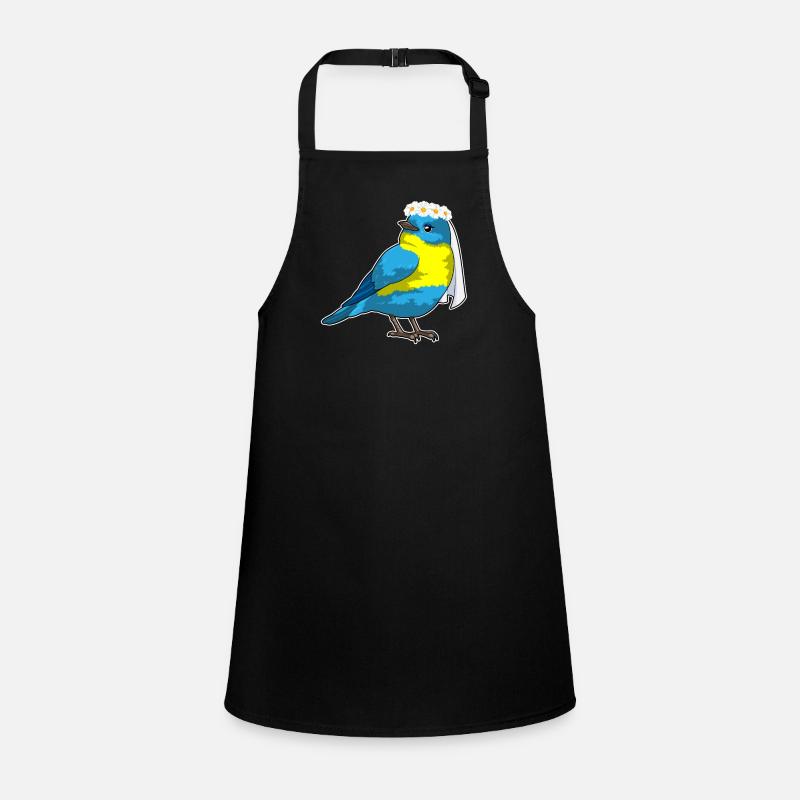 Oiseau en mariée avec couronne de fleurs Tablier Enfant