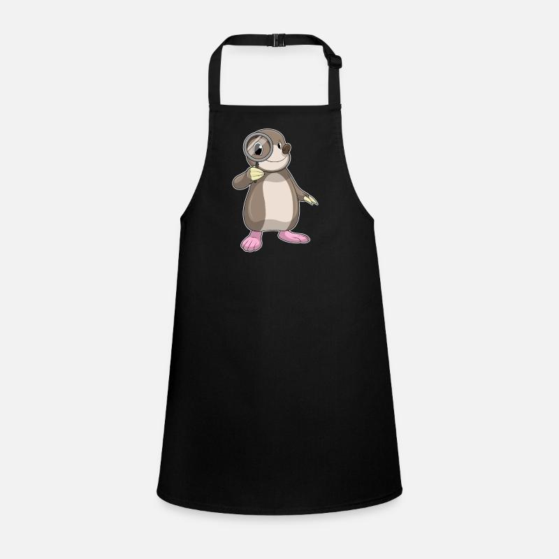 Maulwurf mit Lupe Schürze für Kinder