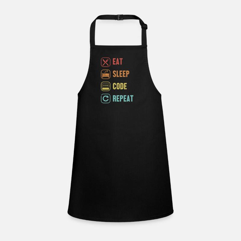 Eat Sleep Code Repeat Softwareingenieur Coder Schürze für Kinder