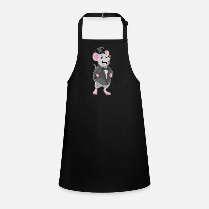 Maus als Bräutigam mit Schleife Schürze für Kinder