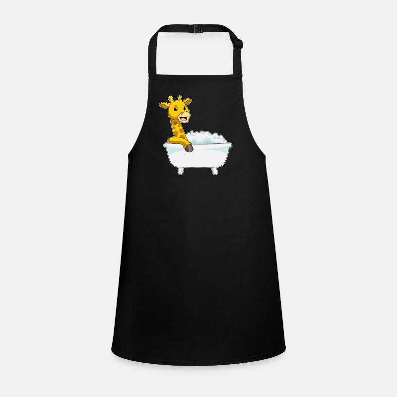 Giraffe with bathtub with foam Children's Apron