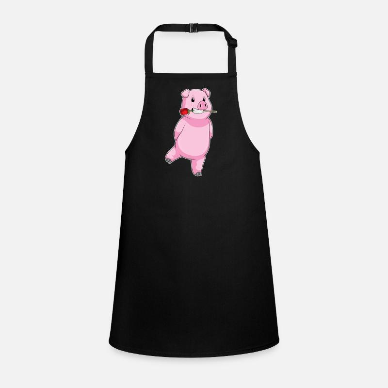 Cochon à fleur de rose Tablier Enfant