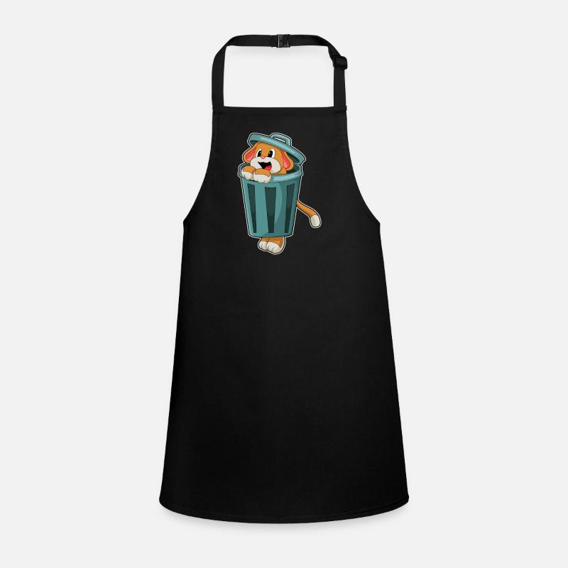 Dog with trash can Children's Apron