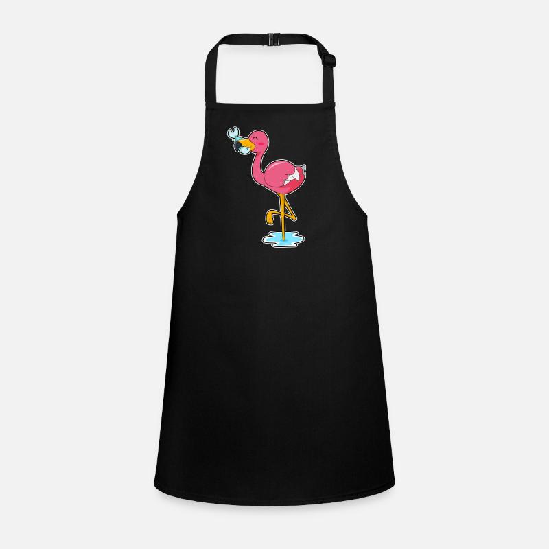 Flamingo with fish Children's Apron