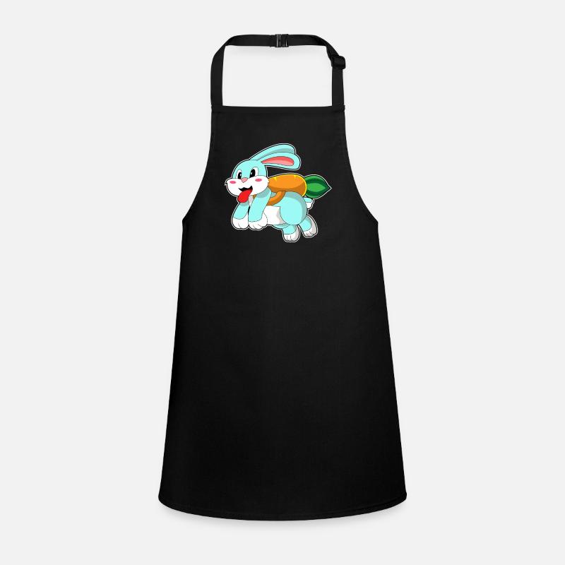 Rabbit with carrot as rocket Children's Apron