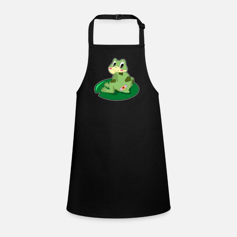 Frog Leaf Heart Patch Children's Apron