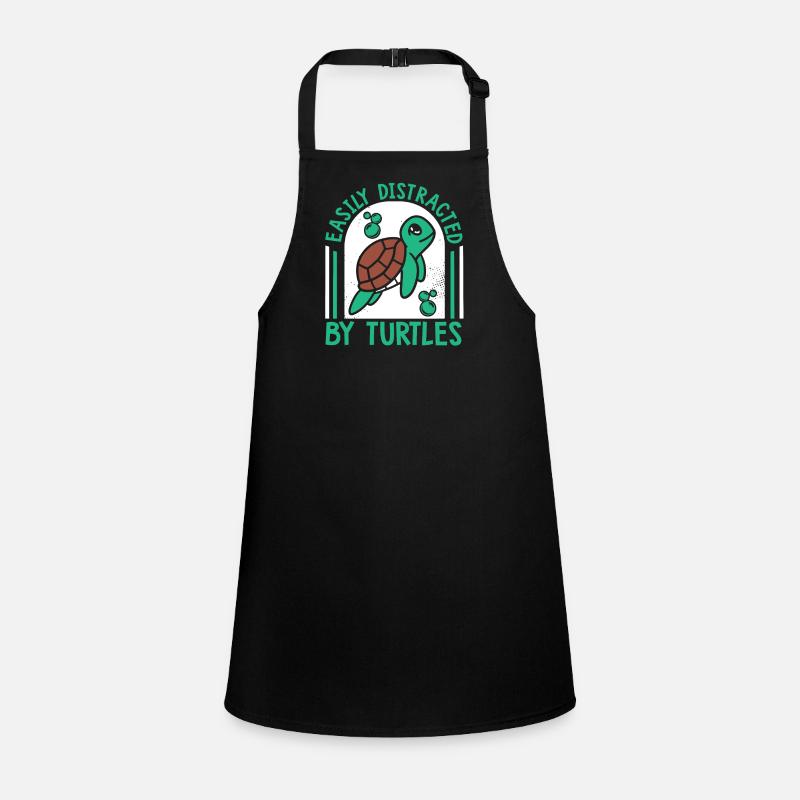 Easily Distracted By Turtles Aquatic Turtle Children's Apron