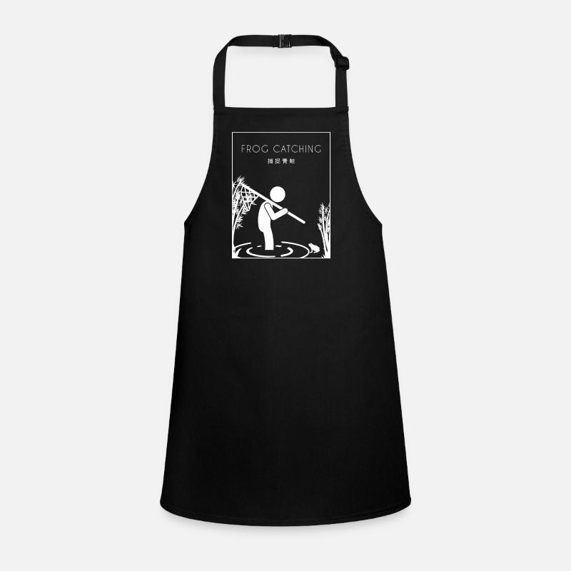 Frog Catching Chinese Hanzi Tadpole Toad Children's Apron