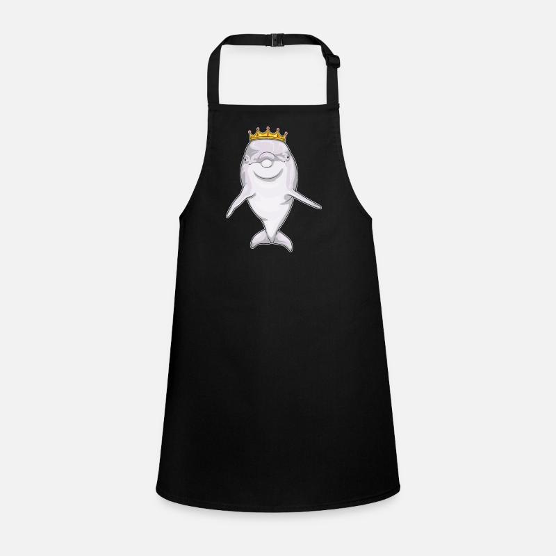 Couronne de reine dauphin - Tablier Enfant - noir