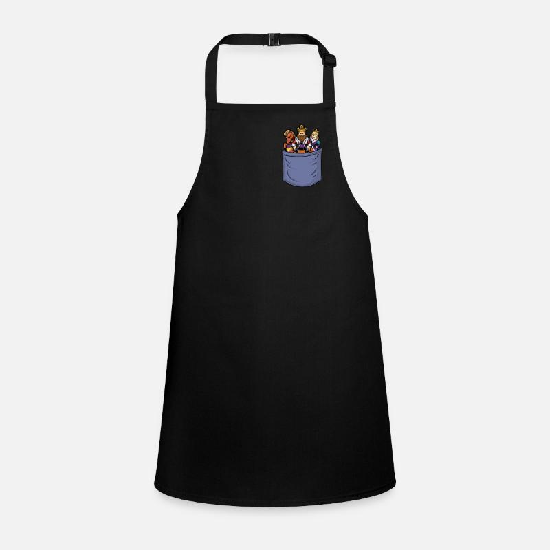 Chess Chest Pocket Player Grandmaster Queen Chess Children's Apron