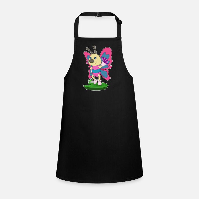 Butterfly handheld fan Children's Apron