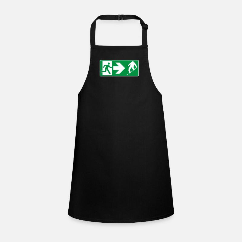 Emergency Exit Snowboard Snowboarder Children's Apron