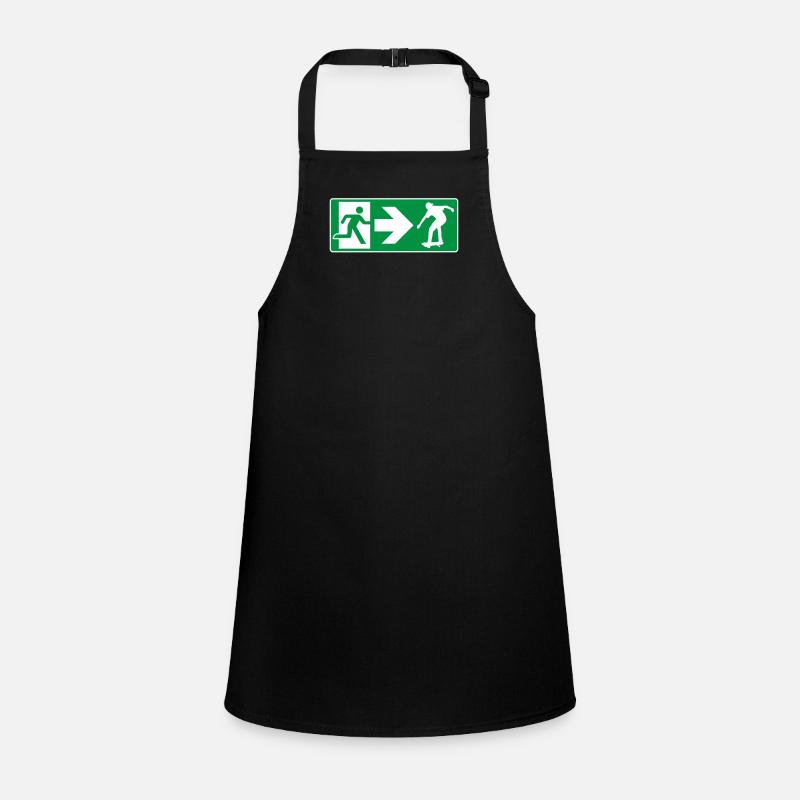 Emergency Exit Skateboard Skater Children's Apron
