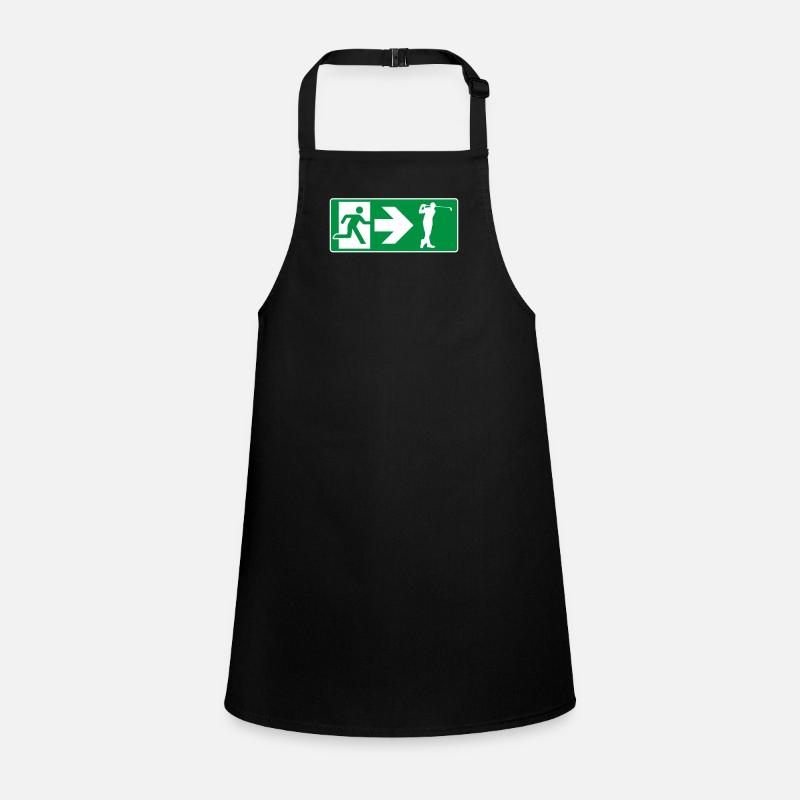 Emergency Exit Golf Golfers Children's Apron