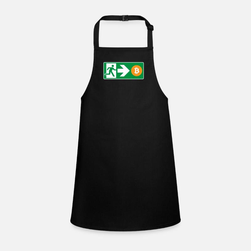 Emergency Exit Bitcoin Bitcoiner Children's Apron