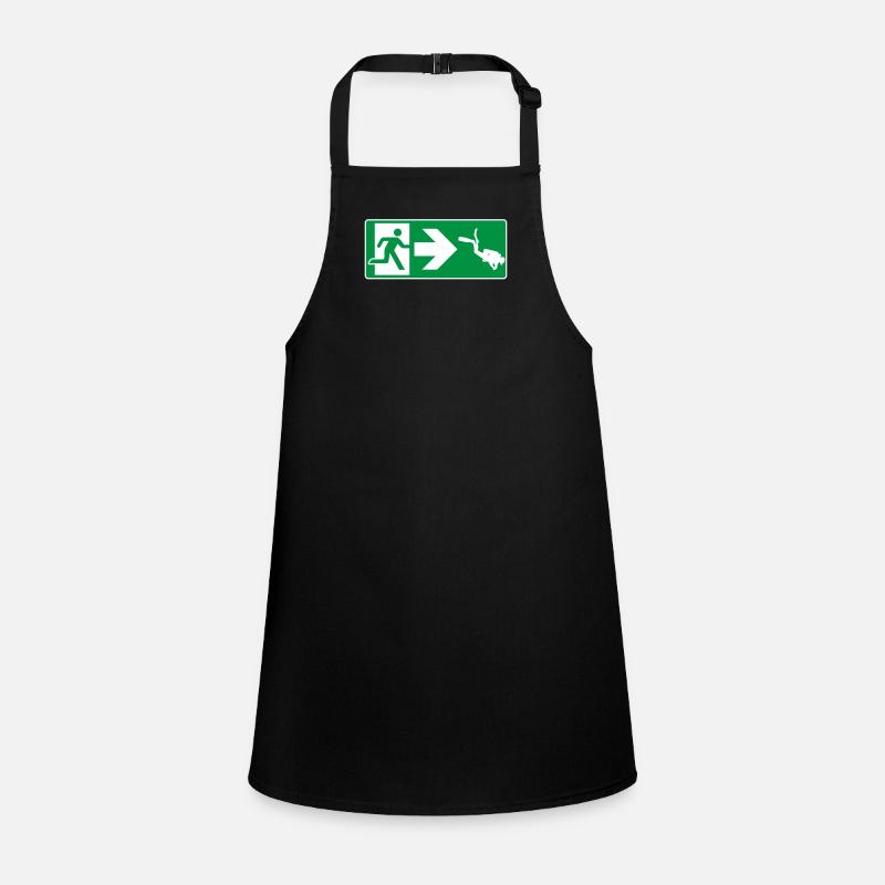 Emergency Exit Diving Diver Children's Apron