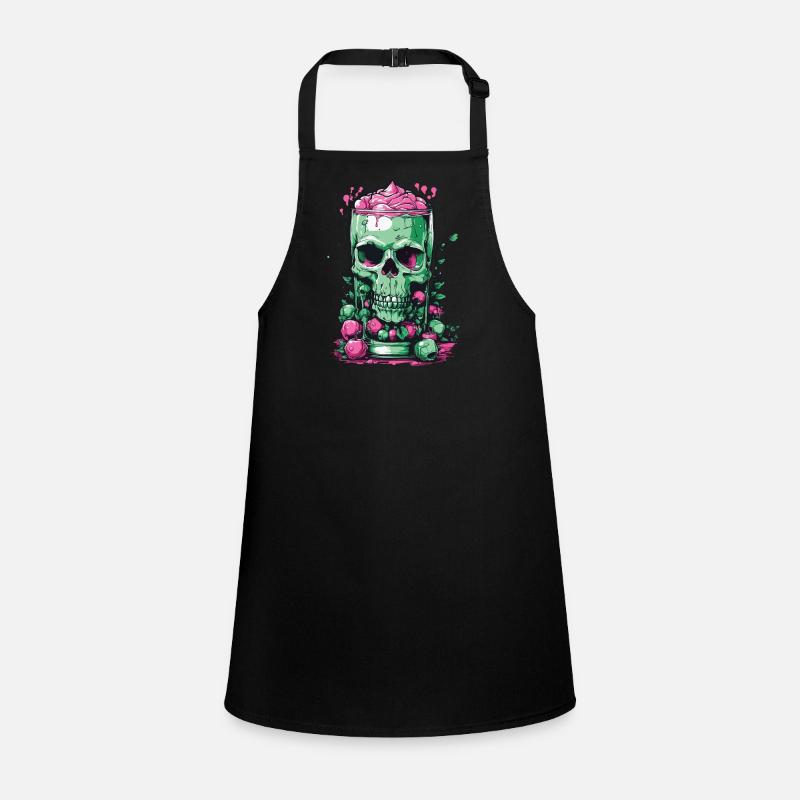 Skull Candy Gothic Pastel für Dia de Muertos Schürze für Kinder
