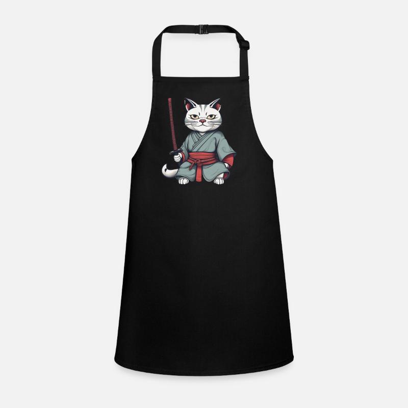 Grim Samurai Cat Children's Apron