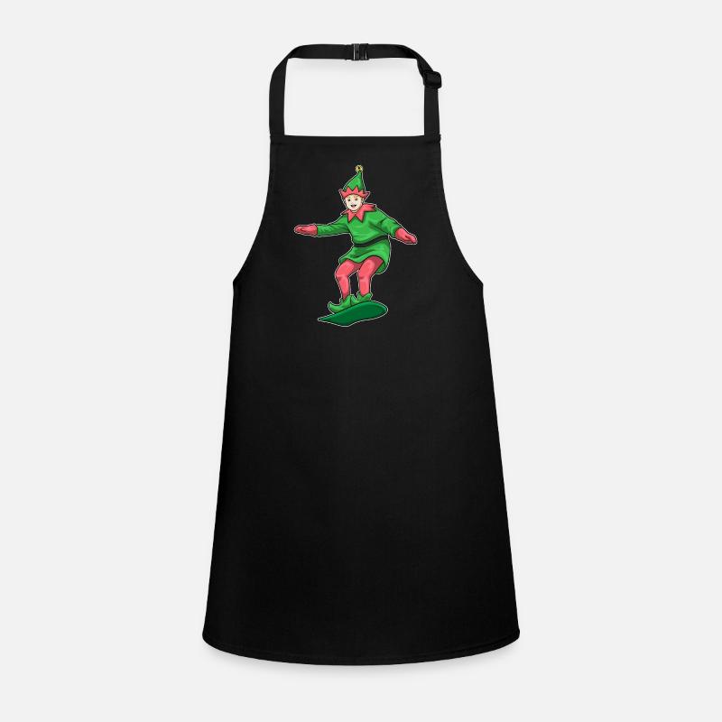 Snowboard de Noël elfique Tablier Enfant