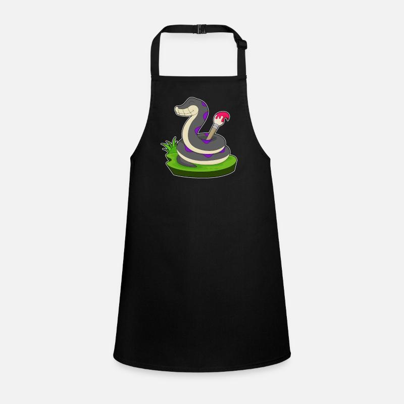 Snake Painter Brush Paint Children's Apron