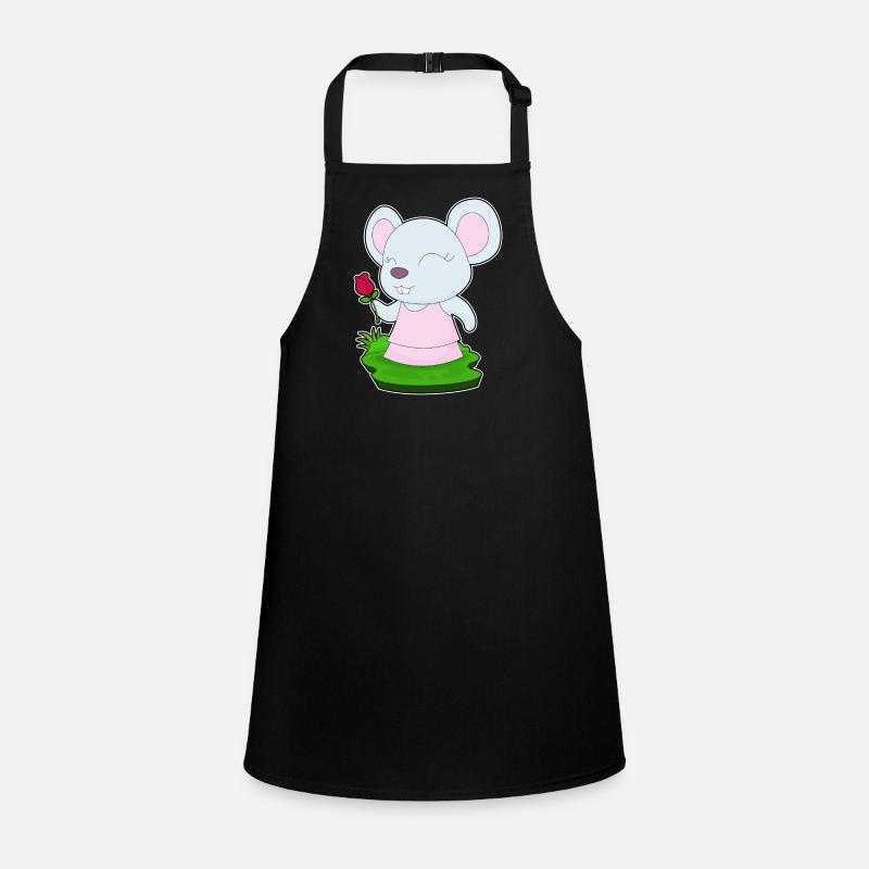 Maus Rose Blumen Schürze für Kinder