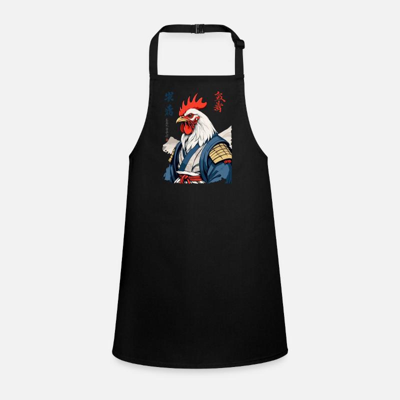 Samurai Rooster Japan Vintage Ukiyo-E Art Design Children's Apron