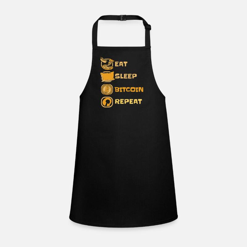 Eat Sleep Bitcoin Repeat Cryptocurrency Blockchain Children's Apron