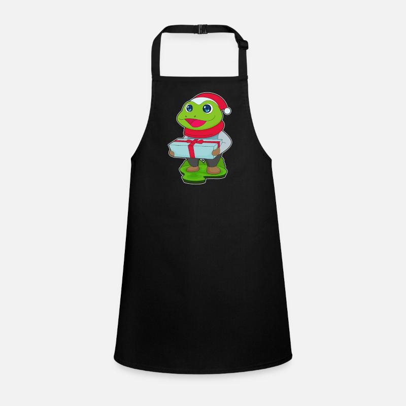 Frog Christmas Package Children's Apron