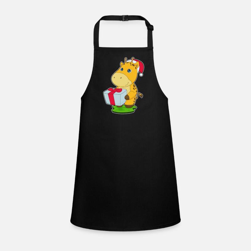 Giraffe Christmas Package Children's Apron