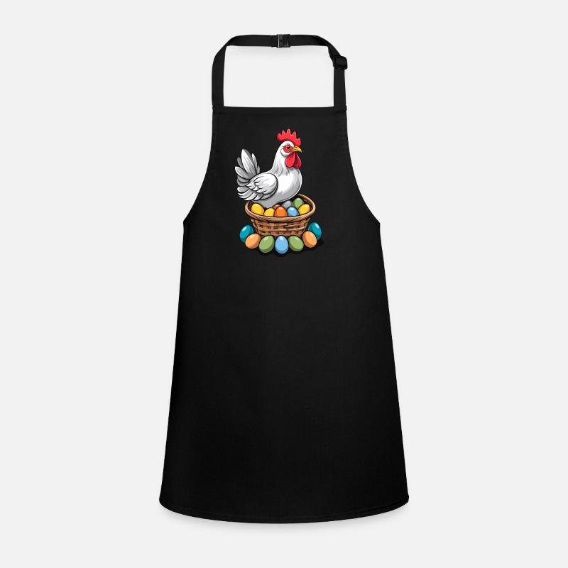 Easter Chicken Colorful Cute Funny Easter Eggs Nest Children's Apron