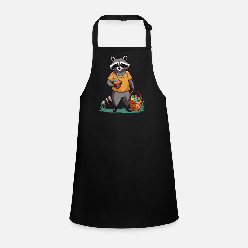 Funny Raccoon Costume Cute Easter Eggs Children's Apron