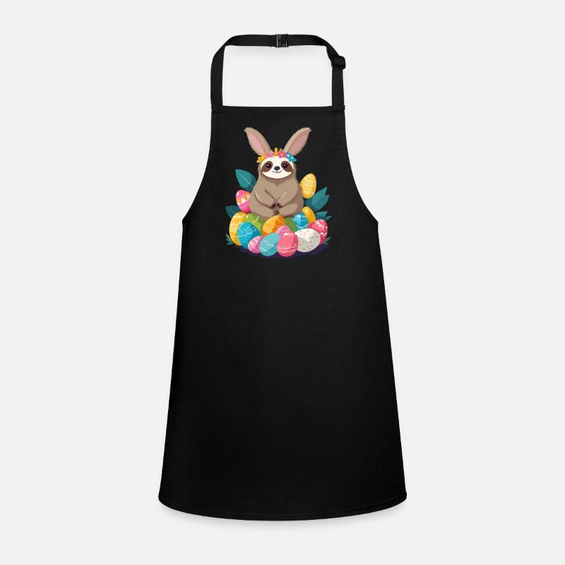 Funny Sloth Easter Bunny Iconic Easter Children's Apron