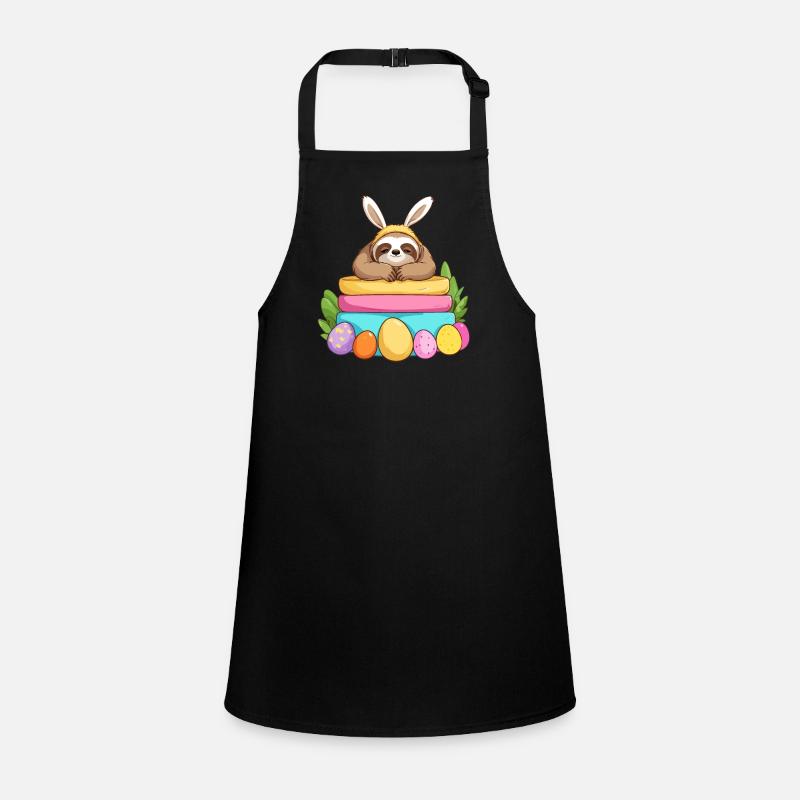Funny Sloth Easter Bunny Iconic Easter Children's Apron